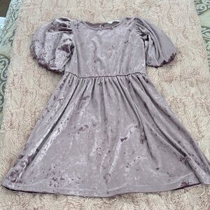 H&M Kids Velvet Dress in Soft Lavender
